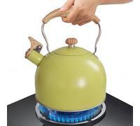 Bollitore per il tè con fischio sul piano cottura - Acciaio inossidabile, pentola per la birra da cucina, recipiente per il segnale del vapore, bollitore per l'acqua calda | Base larga in acciaio inos