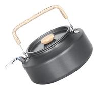 Bollitore per il tè da campeggio, bollitore per l'acqua in metallo,Teiera in metallo antiscottatura | Bollitore da tè leggero, teiera portatile con manico in silicone per picnic escursionistici
