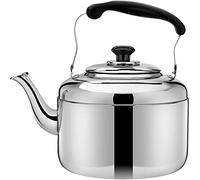 Bollitore per Il tè fischiante, teiera in Acciaio Inossidabile, bollitore per Il tè per Piano Cottura a induzione, Acqua bollente Rapida, 4L/5L/6L/8L/10L