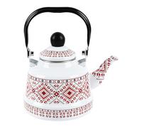 Bollitore Per Il Tè Sul Fornello - Teiera Smaltata Retrò Da 2,5 Litri, Design Classico Durevole | Cucina Dormitorio Appartamento Picnic Campeggio Cortile Portico Giardino | Pentola Di Acqua Calda Per