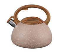 Bollitore per il tè - Teiera in acciaio inossidabile con fischio da 3 litri, pentola per acqua calda a induzione a ebollizione rapida, per caffè con impugnatura ergonomica al tocco fresco