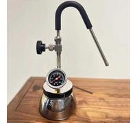 Bollitore per latte in acciaio inox con ugello a 3 fori, per uso esterno, manometro per la pressione dell'aria, fiamma libera/riscaldamento a induzione