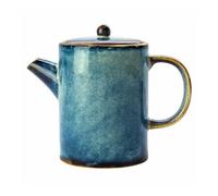 Bollitore per tè/caffè Verlo DEEP BLUE 500 ml, in porcellana lavabile a microonde e in lavastoviglie, fatto a mano, bollitore per tè in porcellana