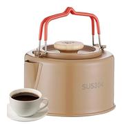 Bollitore Per Tè Da Campeggio - 1100ml Teiera In Acciaio Inossidabile - Bollitore Da Escursionismo Con Manico Antiscottatura | Per Viaggi All Aperto Escursionismo Trekking Picnic