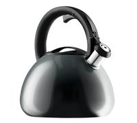 Teiera KADAX, teiera con fischio in acciaio inox, teiera 3L, grigia