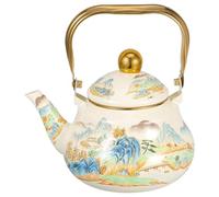 Bollitore per Tè Vintage in Ceramico 1,5, Uso Versatile | Stile Retro Classico, per Casa e Ufficio, Gusto Autentico, Riscaldamento Rapido, Adatto ai Fornelli