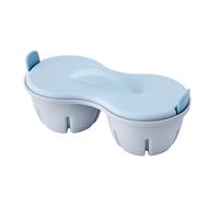 Bollitore per uova in PP per divertimento, Blue gray | Comodo adatto microonde; Uova a vapore rapido; Manutenzione semplice; Adatto per le famiglie; Struttura