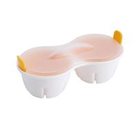 Bollitore per uova in PP per divertimento, Yellow and white | Comodo adatto microonde; Uova a vapore rapido; Manutenzione semplice; Adatto per le famiglie; Struttura