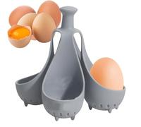 Bollitore per Uova In Silicone, Gadget per Bollire 4 O 6 Uova Alla Volta, Supporto per Uova Sode, Tazze Antiaderenti per Cuocere Le Uova In Camicia, Bollitore Indipendente, Gadget Da Cucina