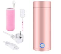 Bollitore portatile, mini bollitore da viaggio da 400ml, bollitore elettrico da viaggio 3 in 1 bianco con spegnimento automatico, rivestimento interno in acciaio inossidabile 304, mini tazza