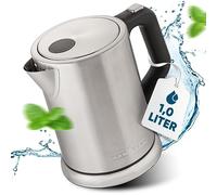 PC-WKS 1106 1L 2200W Nero, Acciaio inossidabile bollitore elettrico accaio, 2200 W, AC, 220-240