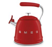 Smeg, Bollitore per Piano Cottura WKF01RD, in Acciaio Inox, Capacità 2,3L, Coperchio Removibile e Beccuccio Dosatore, Anche per Induzione, Rosso