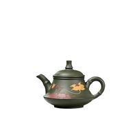 Bollitore Teiera cinese 240ml Teiera di argilla viola Teiera fatta a mano Minerale grezzo Verde Fango Bollitore con filtro Forniture for teaset cinese Zisha per tè, Latte, Caffè, Teiera da Ufficio
