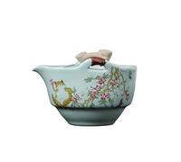 Bollitore Teiera in ceramica Qinghua Ru Kiln for uso domestico, piccola, for una sola persona, pezzo aperto, può essere sollevata, set da tè Kung Fu, tazze for preparare il Infusore Per Il Tè