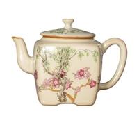 Bollitore Teiera singola in ceramica di grande capacità for uso domestico a fiori Set da tè Kung Fu Squisita teiera for pomeridiano Infusore Per Il Tè