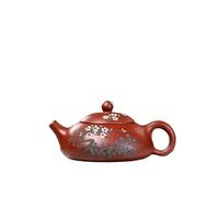 Bollitore Teiere di argilla viola da 180 ml Pentola fatta a mano Minerale grezzo Fango Bollitore for tè Bollitore Zisha Set da tè Teiera cinese artigianale per tè, Latte, Caffè, Teiera da Ufficio