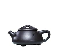 Bollitore Teiere di argilla viola da 190 ml Pentola fatta a mano Pietra minerale grezza Fango giallo Tè ammollo Bollitore Zisha Set da tè Teiere Caffettiera per tè, Latte, Caffè, Teiera da Ufficio