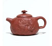 Bollitore Teiere di argilla viola da 260 ml Pentola fatta a mano Minerale grezzo Fango Tea Maker Bollitore Zisha Tea Set Cerimonia del tè Teiera di tè sfuso per tè, Latte, Caffè, Teiera da Ufficio