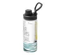 Bollitore termico con scritta in inglese "Let Your Dreams Set Sail Printing" da 510 g, ideale per ciclismo, palestra, basket, attività all'aperto, ideale come regalo