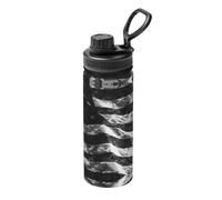 Bollitore termico in acciaio inox con stampa mimetica con bandiera americana, per viaggi, sport, fitness