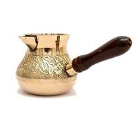 Bollitore turco di design in ottone e rame per fare tè, caffè, può essere utilizzato su gas, caffettiera turca con coperchio, piccolo