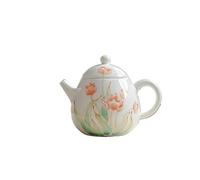 Bollitore Vaso for tulipani dipinto a mano da 140 ml, teiera in porcellana bianca for uso domestico, bollitore for ammollo del tè, collezione di articoli da tè per tè, Latte, Caffè, Teiera da Ufficio