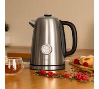 Cecotec Bollitore elettrico 1,7 Litri Thermosense 620 Vintage. 2200 W, corpo in acciaio inox, filtro anticalcare, base a 360°, termometro analogico, doppia protezione, contenitore senza fili