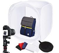 BOLLUMA 80cm Mini Studio Foto Scatola di Luce con 4 Colori Fondo, Portatile Tenda Shooting Light Box per Prodotto Fotografia