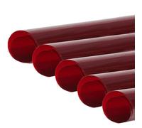 BOLLUMA Set di 5 pellicole colorate 50x40 cm, gel illuminazione colorati, Speedlite, filtri cromatici CTO/CTB, per flash LED, luce DJ, rosso