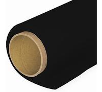 BOLLUMA Sfondo di carta tinta senza cuciture aggiornato 1,35 x 10 m, nero corvino, 44, rotolo di carta per studio fotografico per ritratti, prodotti, animali domestici, riprese fotografiche di
