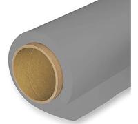 BOLLUMA Sfondo in carta tinta senza cuciture aggiornato, 1,35 x 10 m, grigio neutro, 04, rotolo di carta per studio fotografico per ritratti, prodotti, animali domestici, riprese fotografiche di
