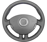 BOLNEY Coprivolante in Pelle Cucito a Mano per Auto Fai da Te,per Renault Clio 3 2005-2012,coprivolante Cucito a Mano Protezione Volante