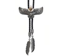 Bolo Cravatta da Uomo Carnevale Western Cravatta Intagliato Aquila Fibbia Decors Bolo Cravatta Accessori per Halloween Cravatta, 2, Etichettalia unica