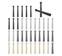 Bolo Tie Tips, 40Pcs 2" Caps Terminali, Nero/Argento/Oro/Grigio