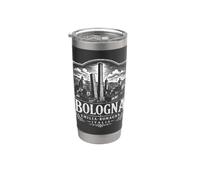 Bologna Emilia-Romagna Italia Cityscape xilografia Bicchiere termico in acciaio inox doppia parete