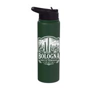 Bologna Emilia-Romagna Italia Cityscape xilografia Stainless Steel Insulated Water Bottle