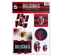 Bologna FC Adesivi Ufficiali, Set di 7 Stickers, Logo e Grafiche Miste, Rosso e Nero