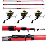 Bolognese Metri 4 Canna Con Mulinello Pesca Galleggiante Fondo Mare Lago combo Kit 3 Pezzi