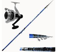 bolognese metri 6 in carbonio canna da pesca mare lago passata con mulinello