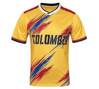 Bolognifi Maglia da calcio da uomo T-shirt da calcio Coppa Europa/America Felpa Fans Footy Mezze maniche(Colombia,M)