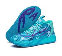 Bolognifi Scarpe da Basket Alte Unisex, Suola in Gomma Antiscivolo, Ideali for allenamenti e Partite all'aperto(Blue,37 EU)