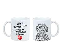 Bolonka russa colorata tazza con cane la vita è migliore Art-Dog