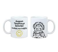 Bolonka russa colorata tazza con il cane Mi rende felice Art-Dog