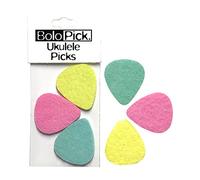 Bolopick plettri feltro per ukulele, confezione da 6 pezzi, con opzioni di colore, pink lemonade
