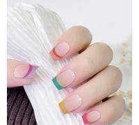Boloshine 20PCS Strisce per Smalto Gel per Unghie UV(Caramelle Colorate), Copertura Completa Adesivi per Smalto per Unghie, Semi-Indurita Gel Nail Stickers con Lima per Unghie e Stick