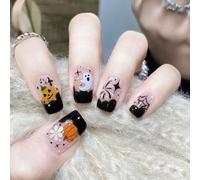 Boloshine Halloween Strisce di Smalto in Gel Semicure, 20pcs Adesivi per Smalto per Unghie Full Wraps Lampada UV/LED Adesivi per Unghie in Gel Curati con Lima per Unghie e Stick - Fiaba Oscura