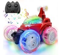 BoloShine Macchina Telecomandata per Bambini, RC Auto Telecomando 360° Rotazione Acrobatica Stunt Car, Ricarica USB LED Giocattoli per Bambini Ragazzi Natale Compleanno Regalo (Batteria Inclusa)