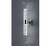 BOLSA APPLIQUE BAGNO LED DOPPIA LUCE CROMO+DIFFUSORE TRASPARENTE BOLLE H.30CM 3,1W · 2x 310lm, 3000K
