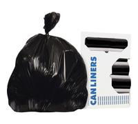 Bolsa de basura negra AccuFit, 100 por caja