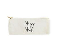 Bolsa de cosm ticos peque a de lona de algod n para boda, regalo de novia y bolsa de maquillaje de viaje.